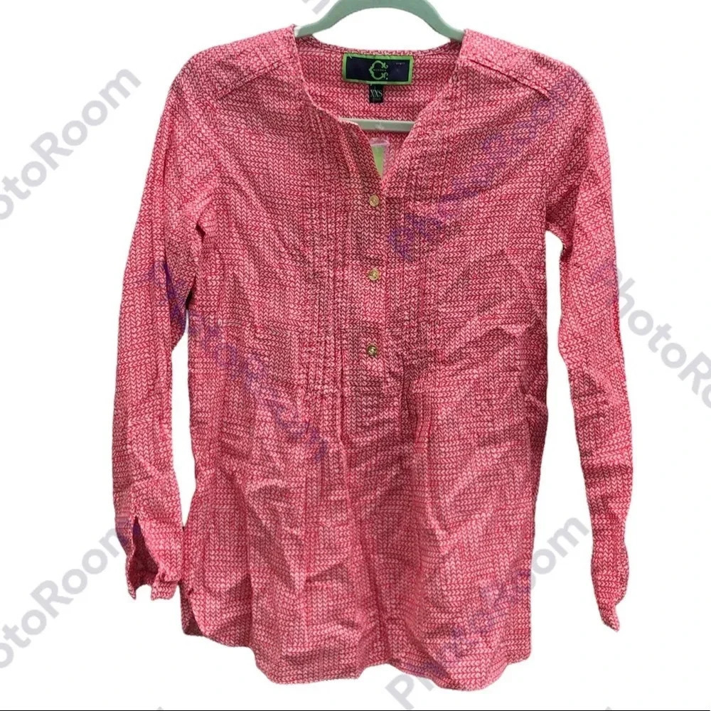 NWT C. WONDER EVERY DIRECTION PREPPY BUTTON DOWN LINEN HENLEY